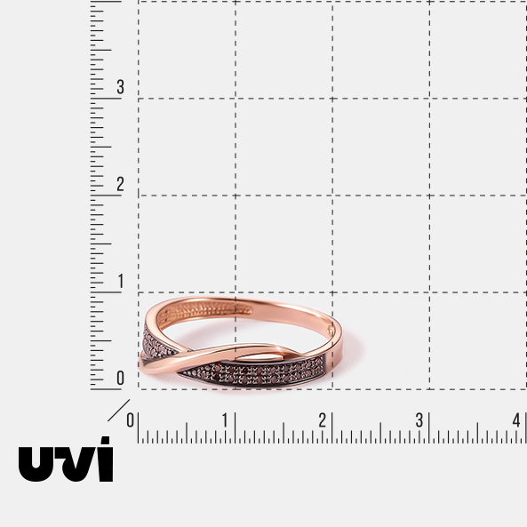 Кольцо из золота с оранжевыми бриллиантами