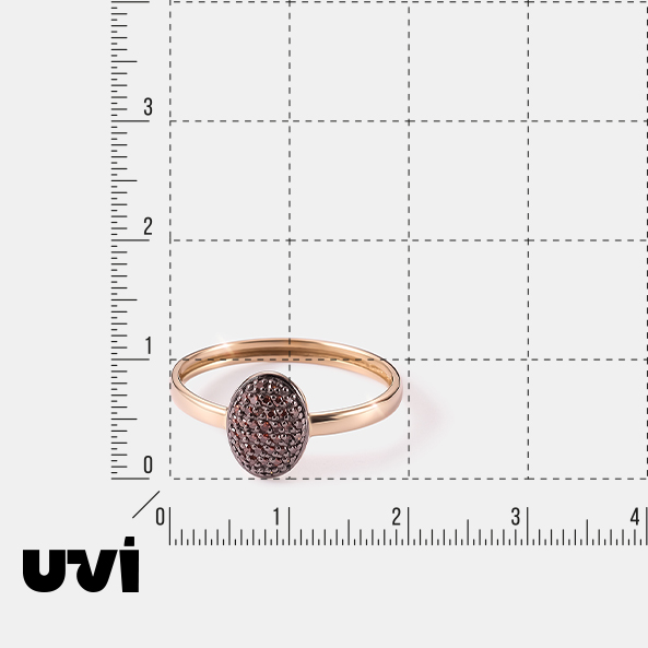 Кольцо из желтого золота с оранжевыми бриллиантами