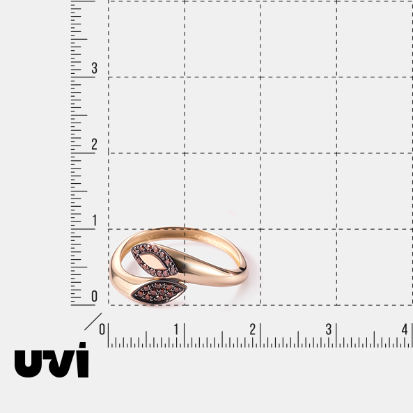 Кольцо из желтого золота с оранжевыми бриллиантами