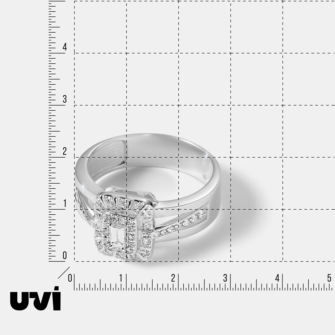 Кольцо из белого золота с бриллиантами