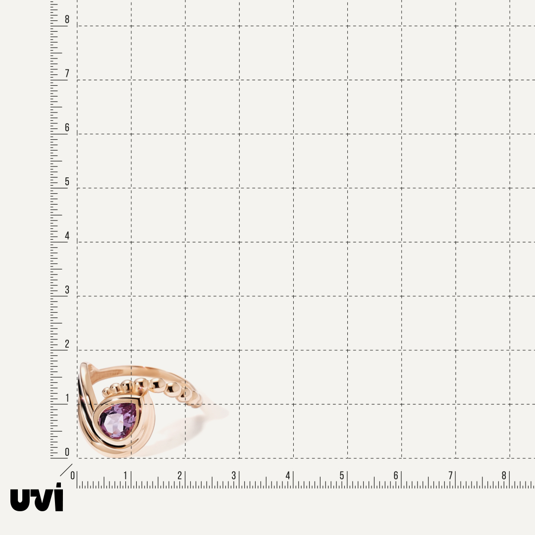 Кольцо из золота с аметистом
