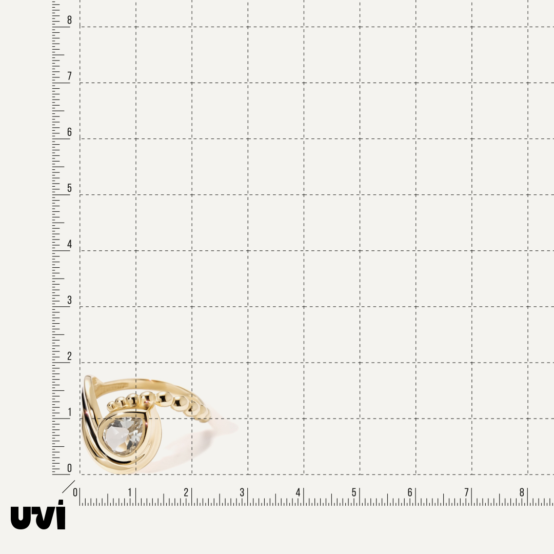 Кольцо из желтого золота с празиолитом