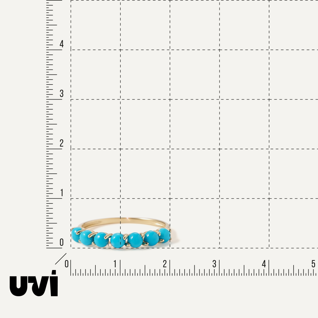 Кольцо из желтого золота с бирюзой