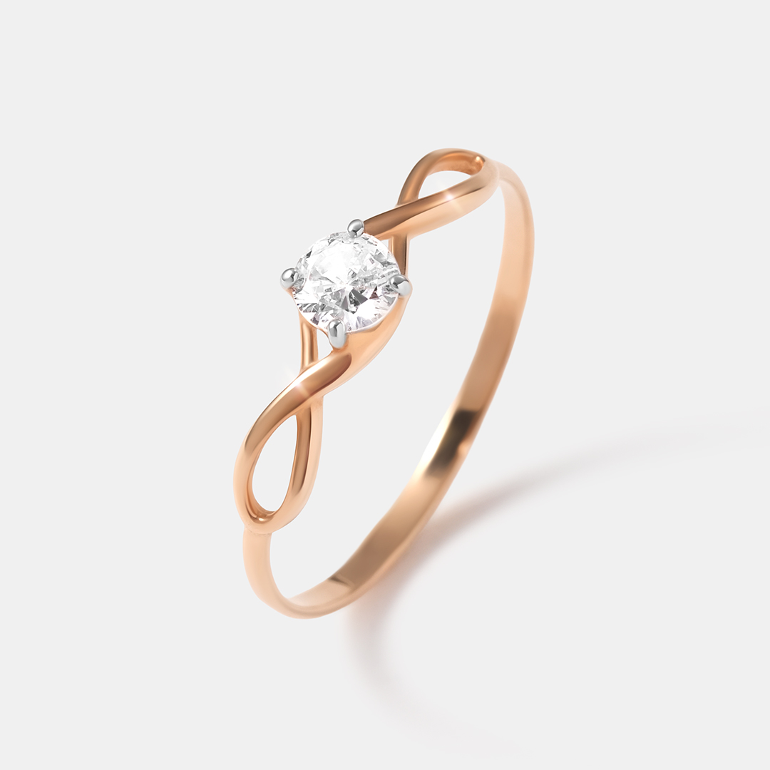 Кольцо из золота с фианитом