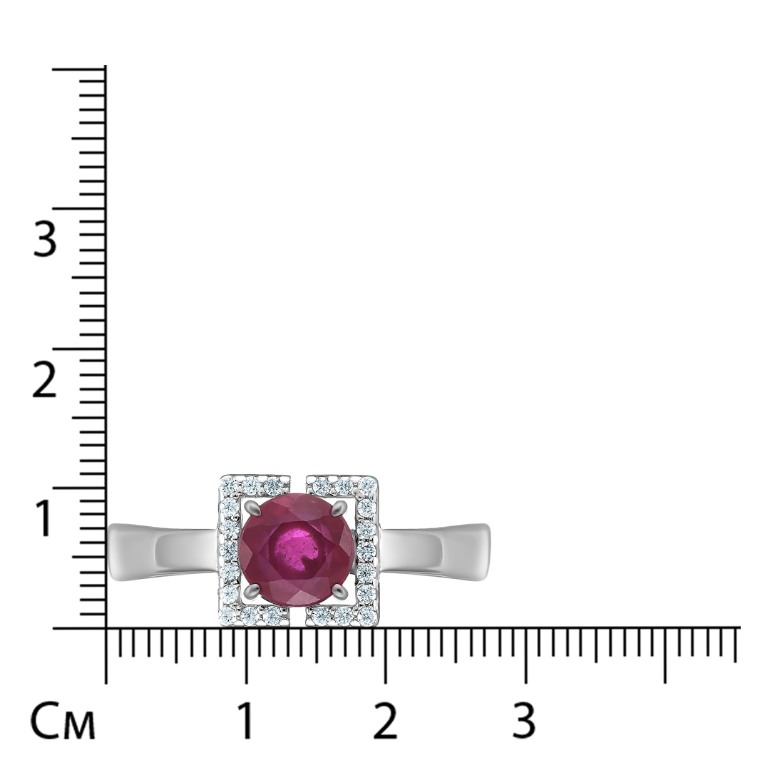 Серебряное кольцо с рубином