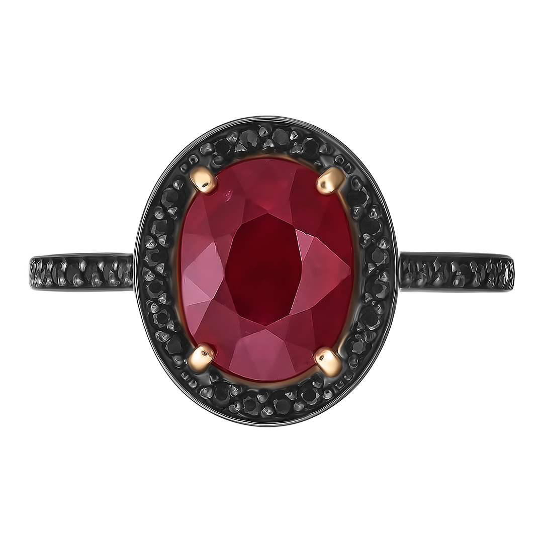 Серебряное кольцо с рубином