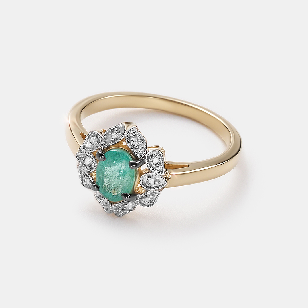 Серебряное кольцо с изумрудом