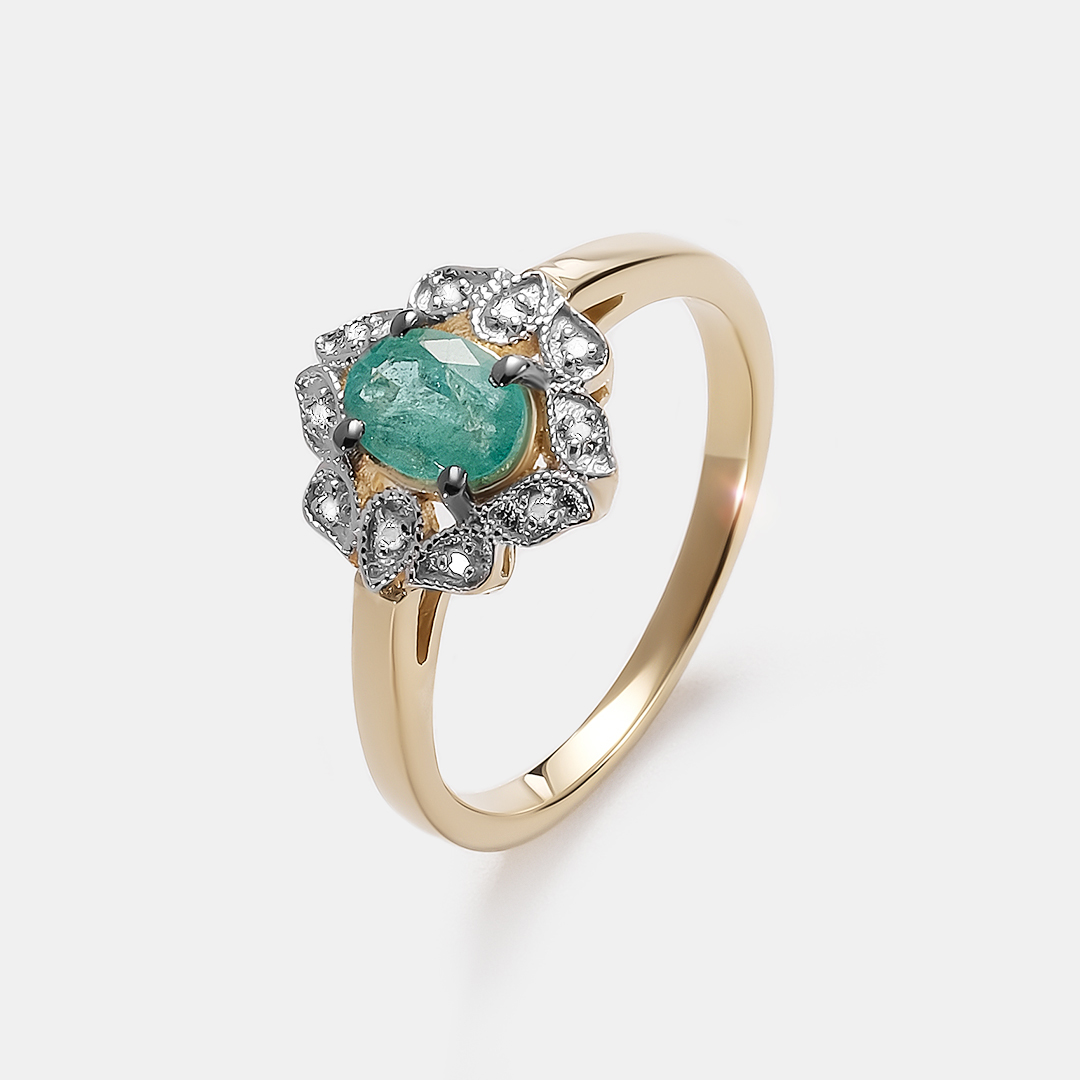 Серебряное кольцо с изумрудом