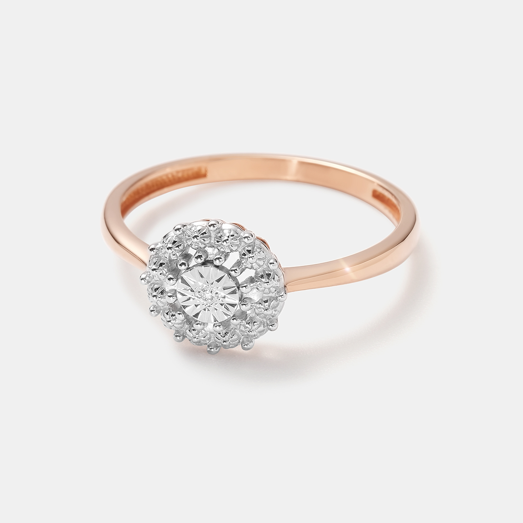 Серебряное кольцо с бриллиантом