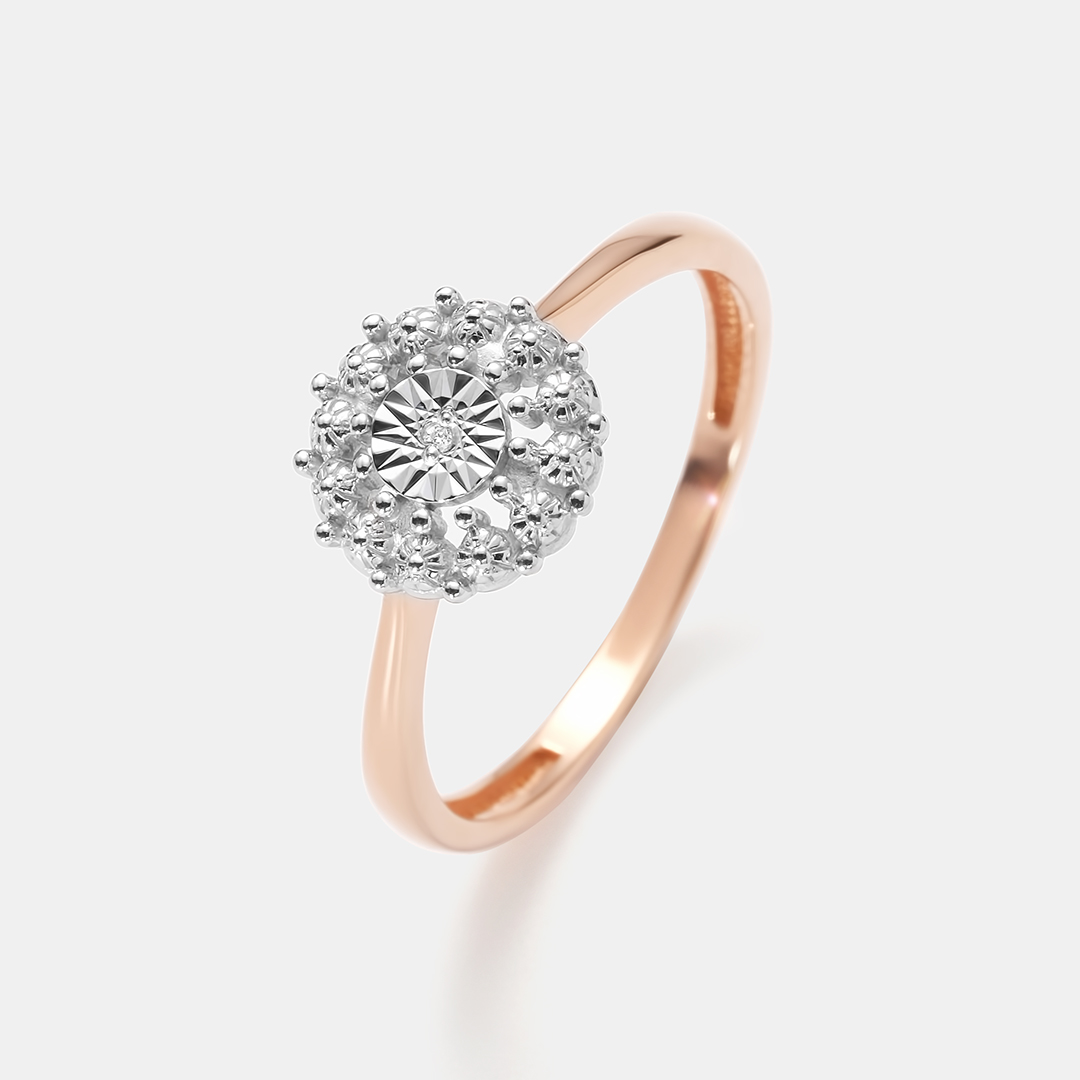 Серебряное кольцо с бриллиантом