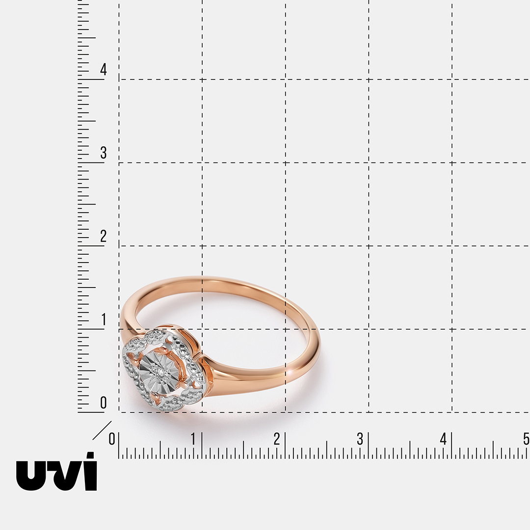 Серебряное кольцо с бриллиантом