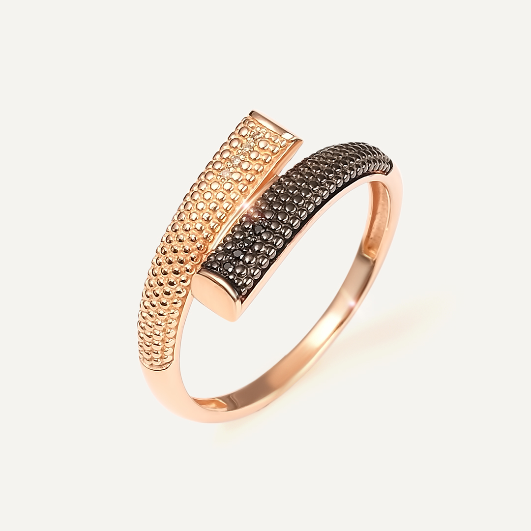 Серебряное кольцо с бриллиантами