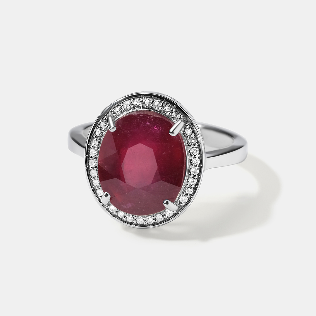 Серебряное кольцо с рубином