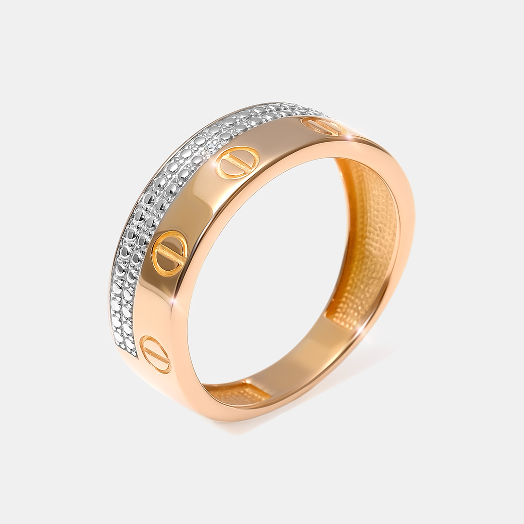 Серебряное кольцо с бриллиантом