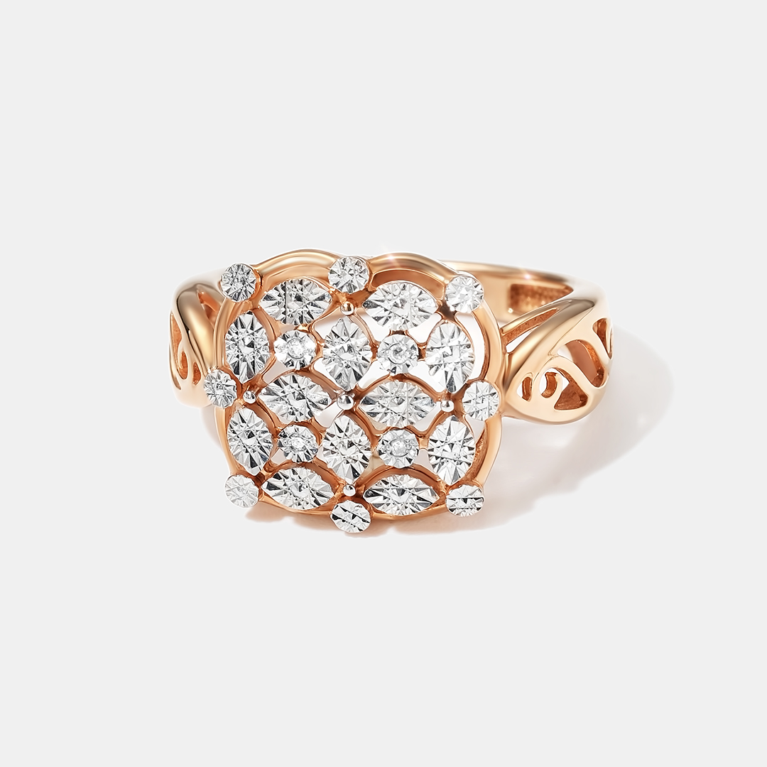 Серебряное кольцо с бриллиантами