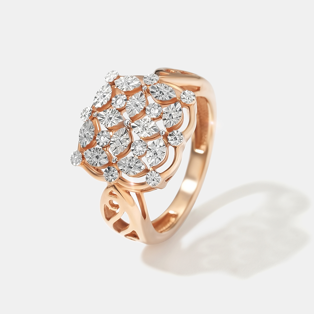 Серебряное кольцо с бриллиантами