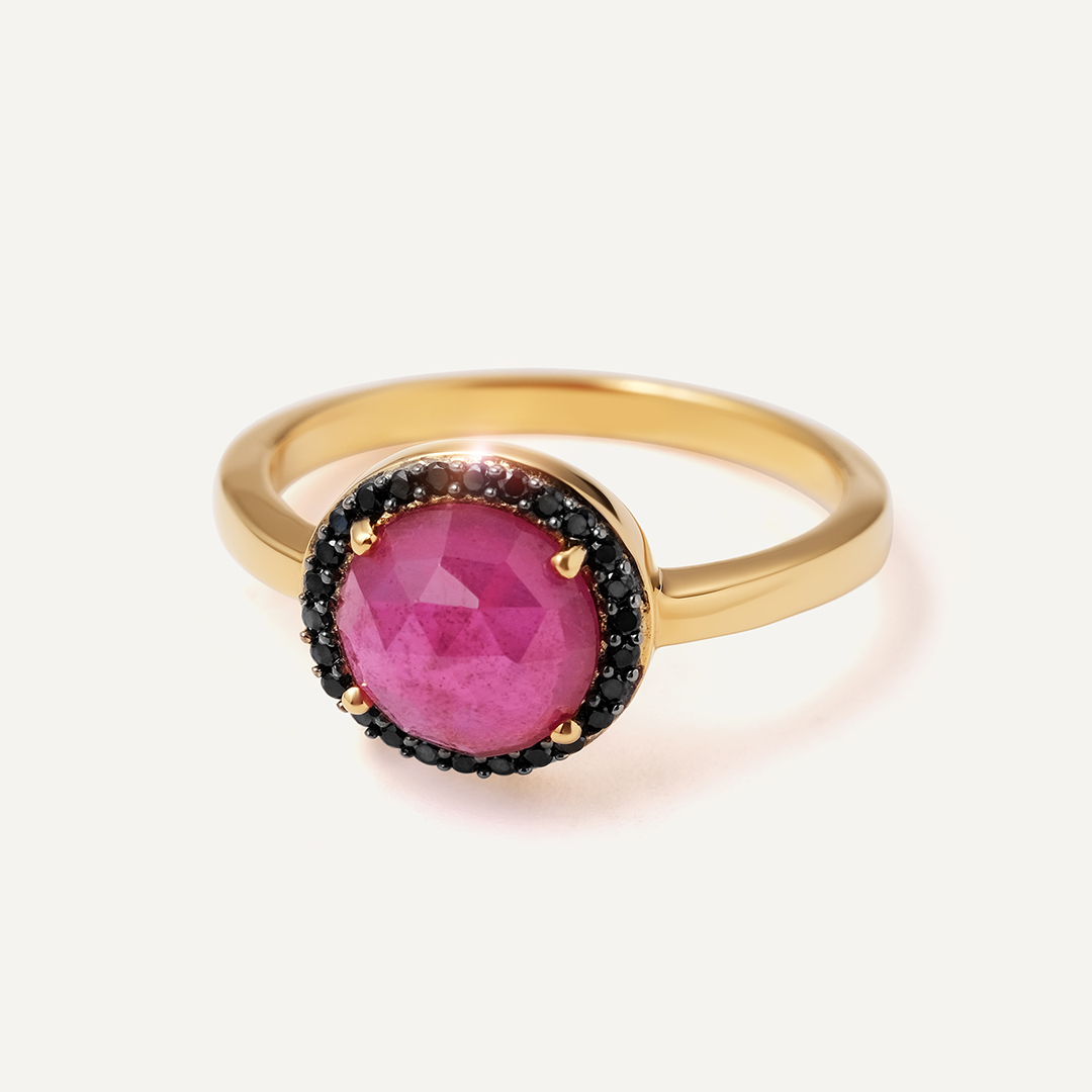 Серебряное кольцо с рубином