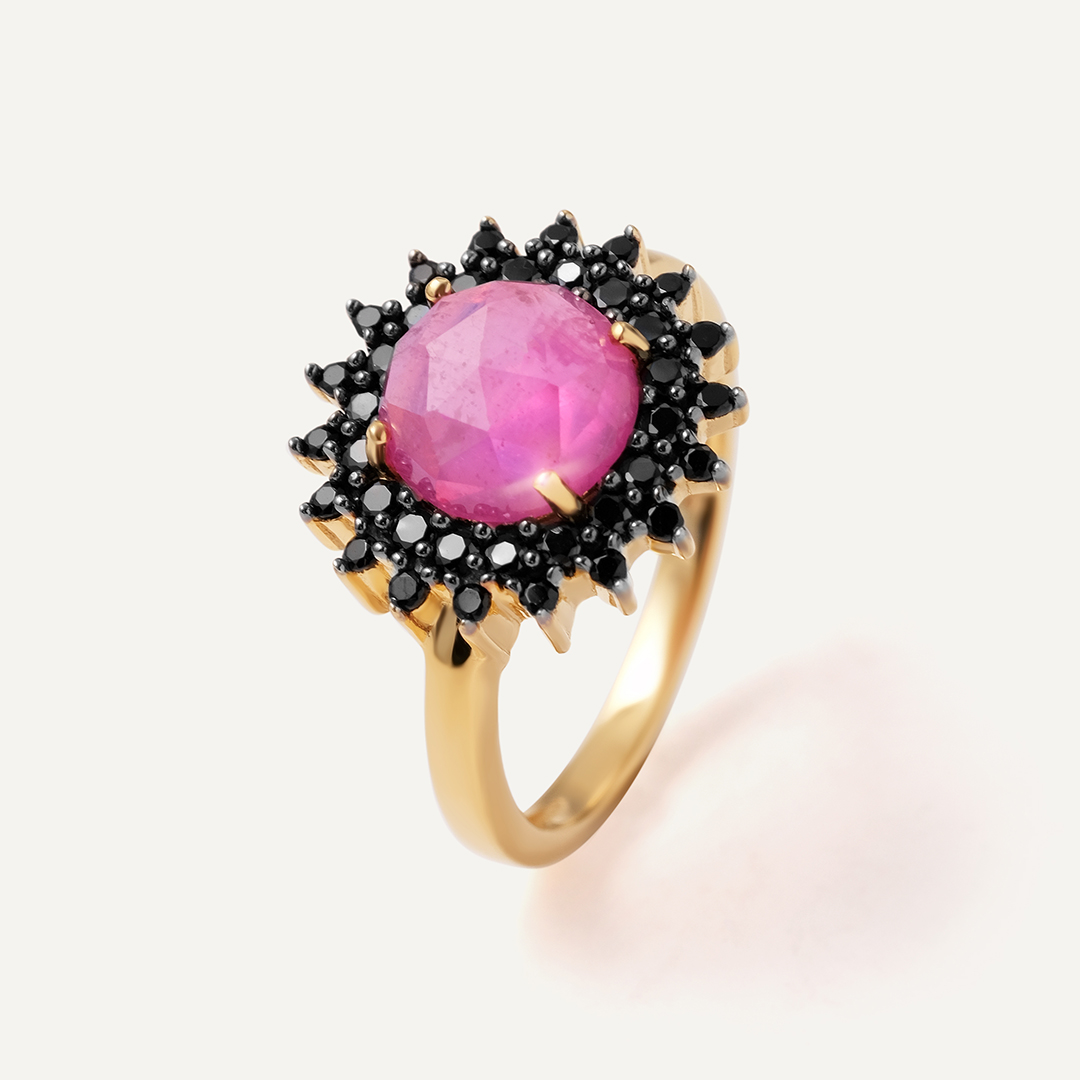 Серебряное кольцо с рубином