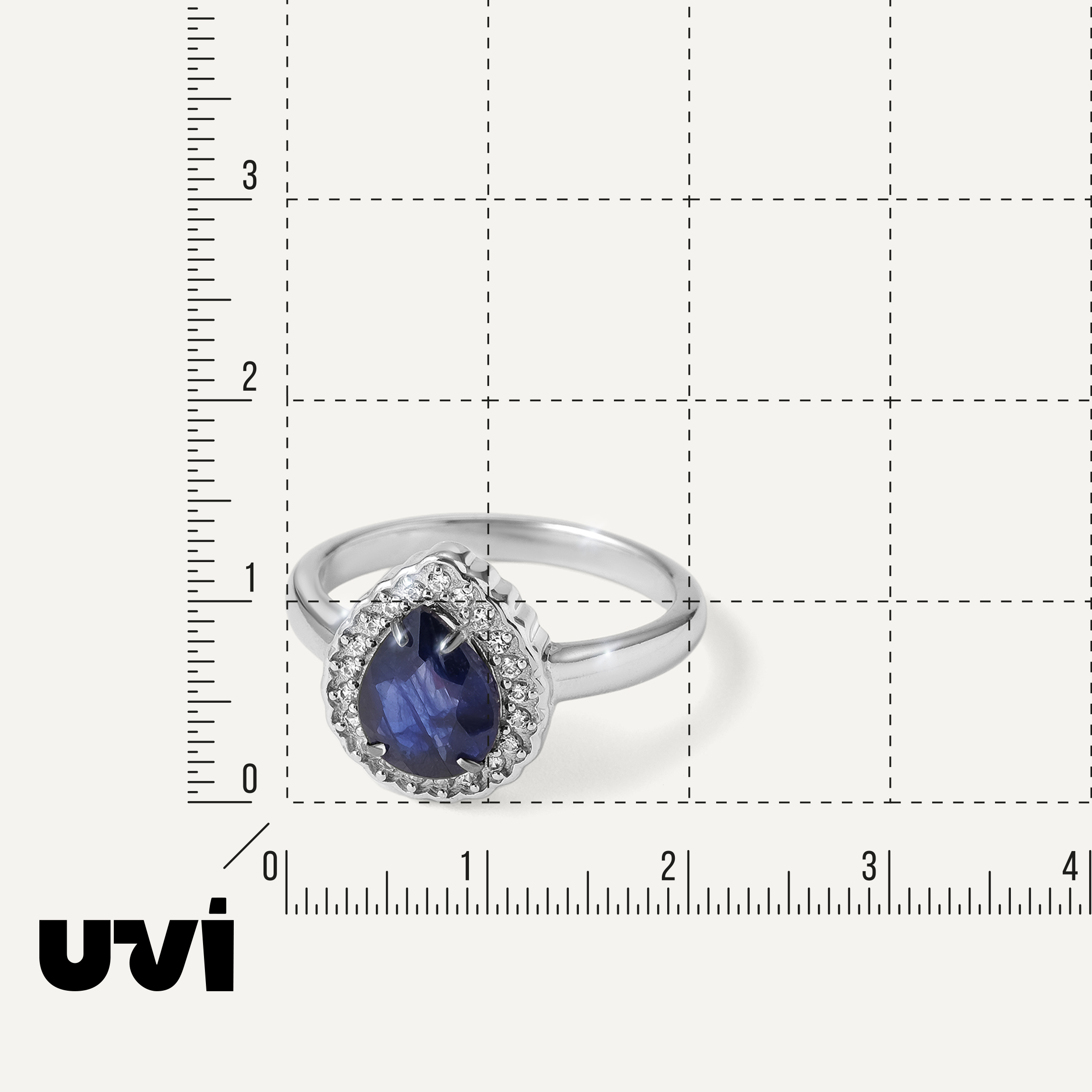 Серебряное кольцо с сапфиром