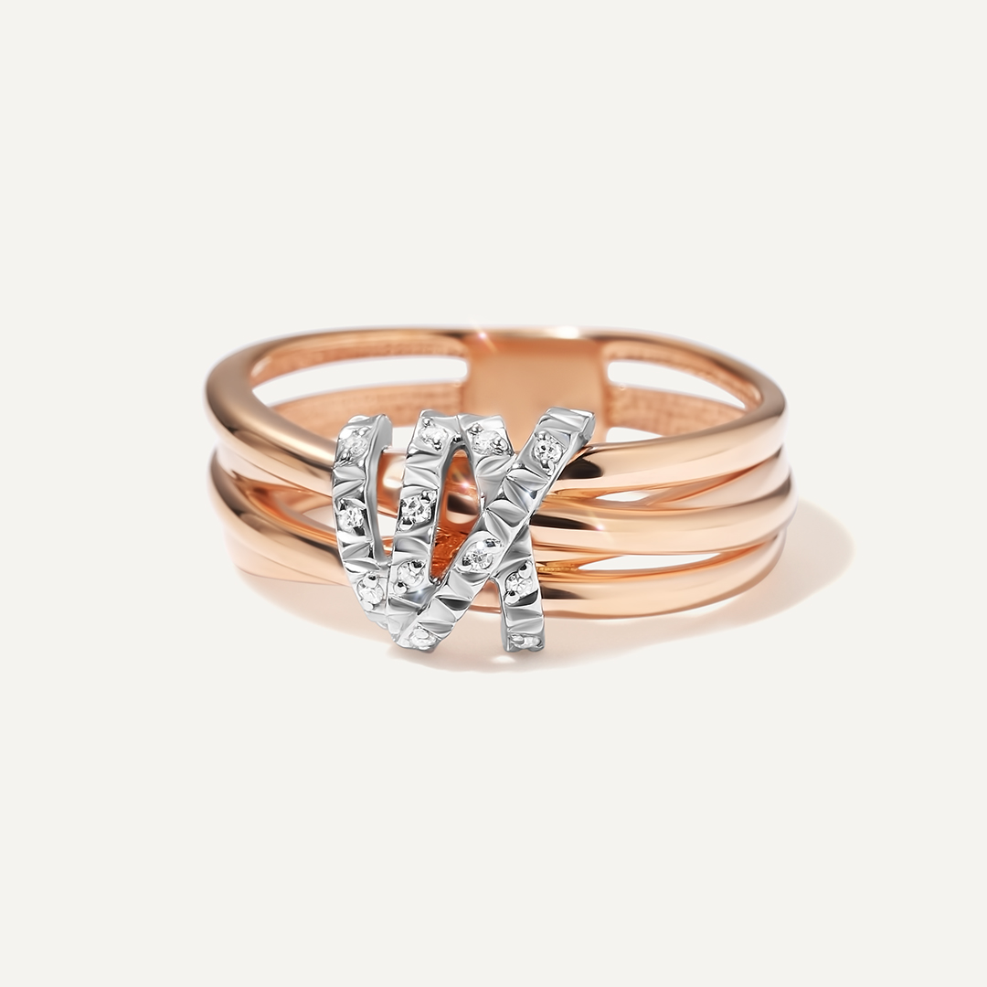 Серебряное кольцо с бриллиантами