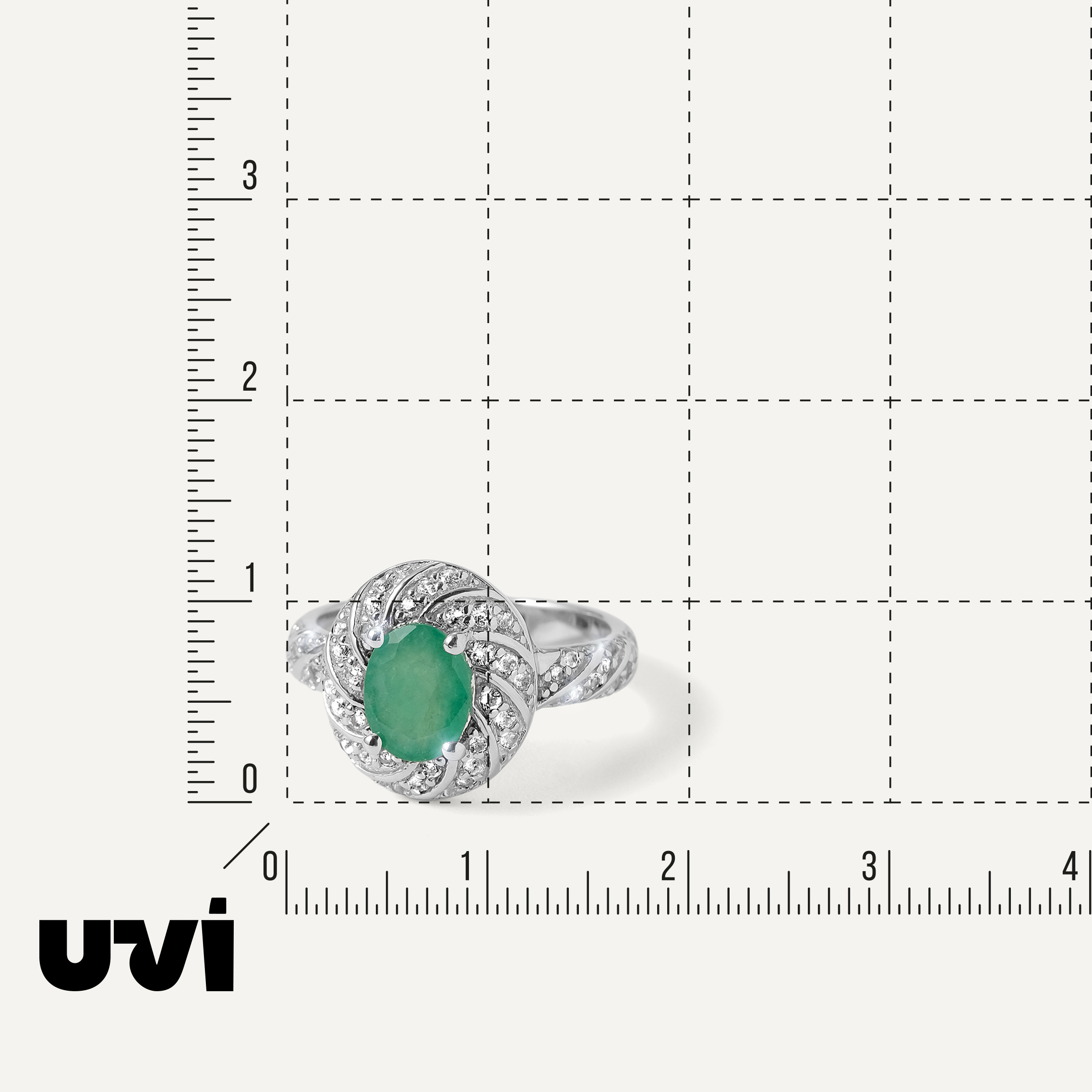 Серебряное кольцо с изумрудом