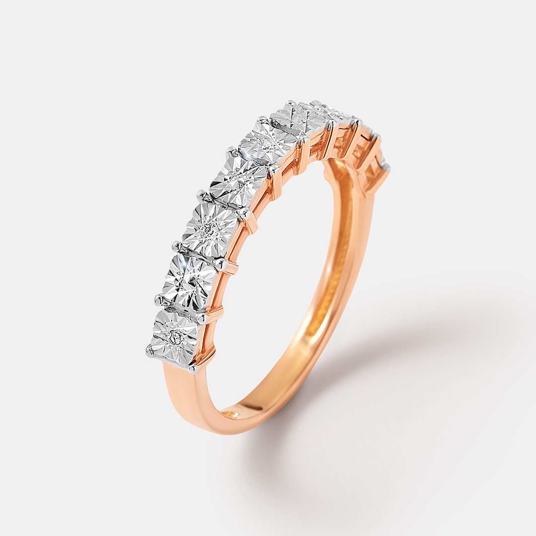 Серебряное кольцо с бриллиантами