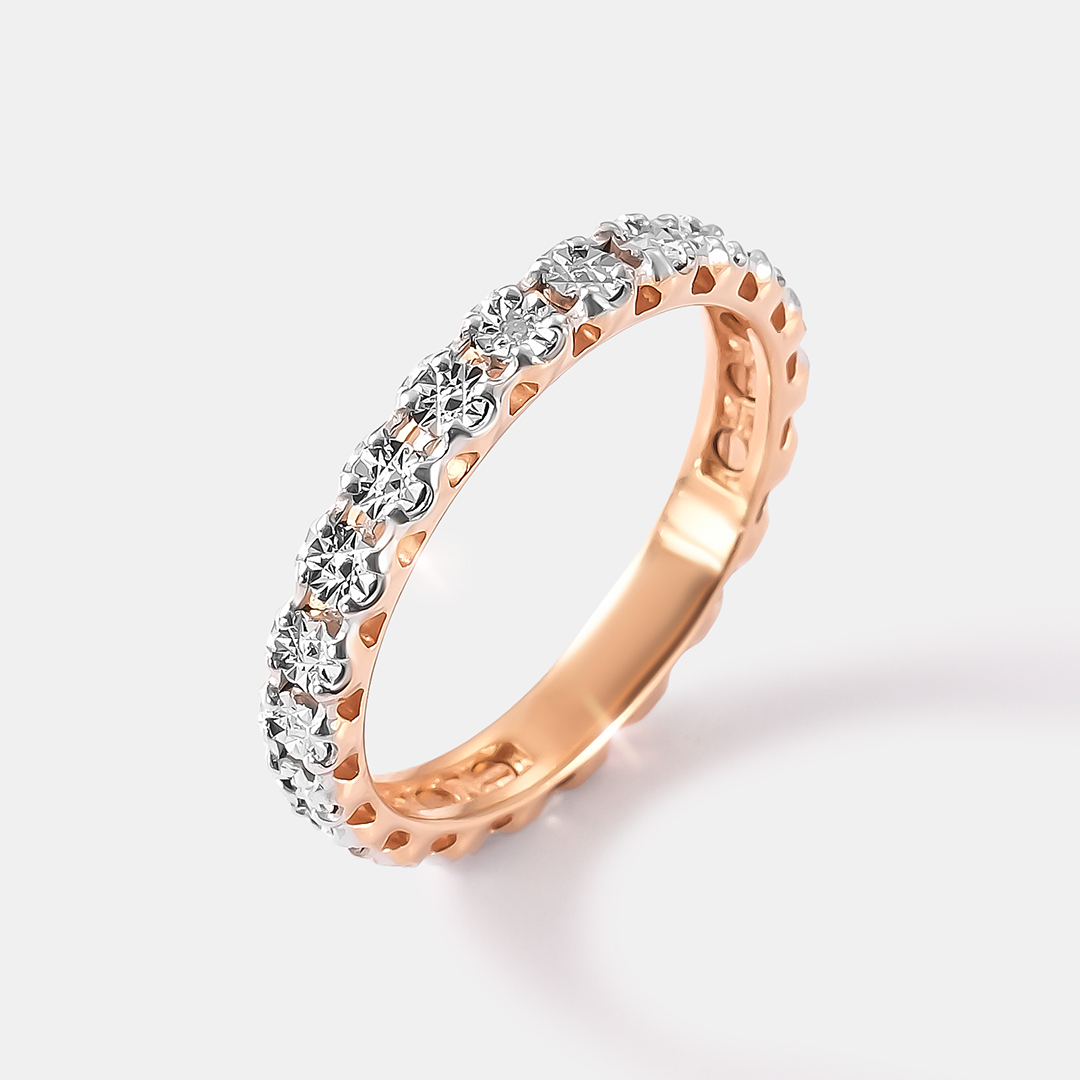 Серебряное кольцо с бриллиантом