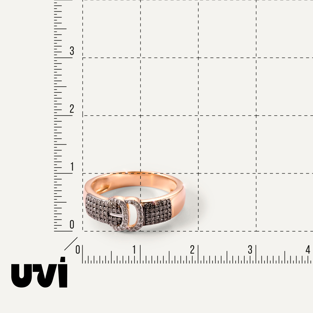Серебряное кольцо с коньячными бриллиантами