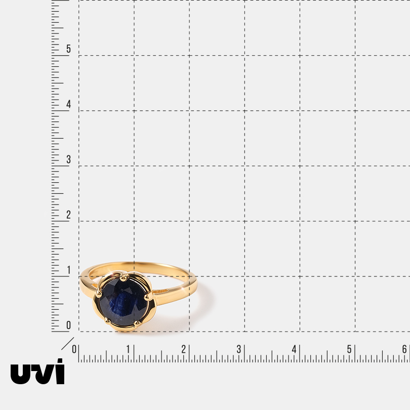 Серебряное кольцо с сапфиром