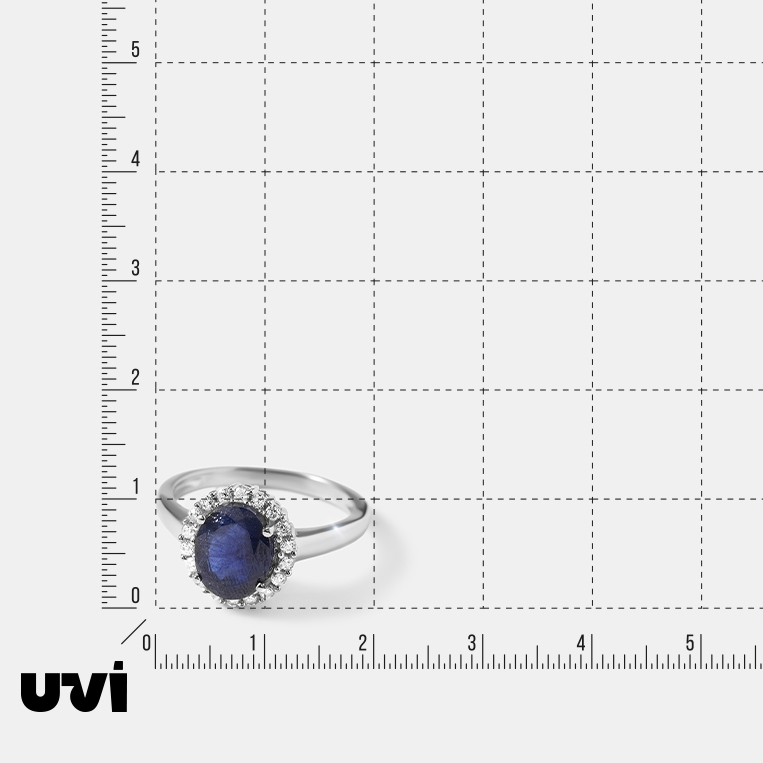Серебряное кольцо с сапфиром