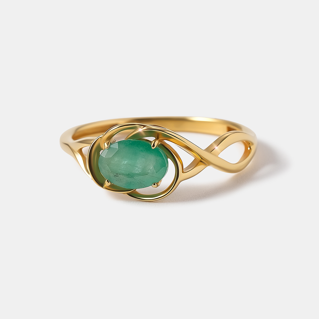 Серебряное кольцо с изумрудом