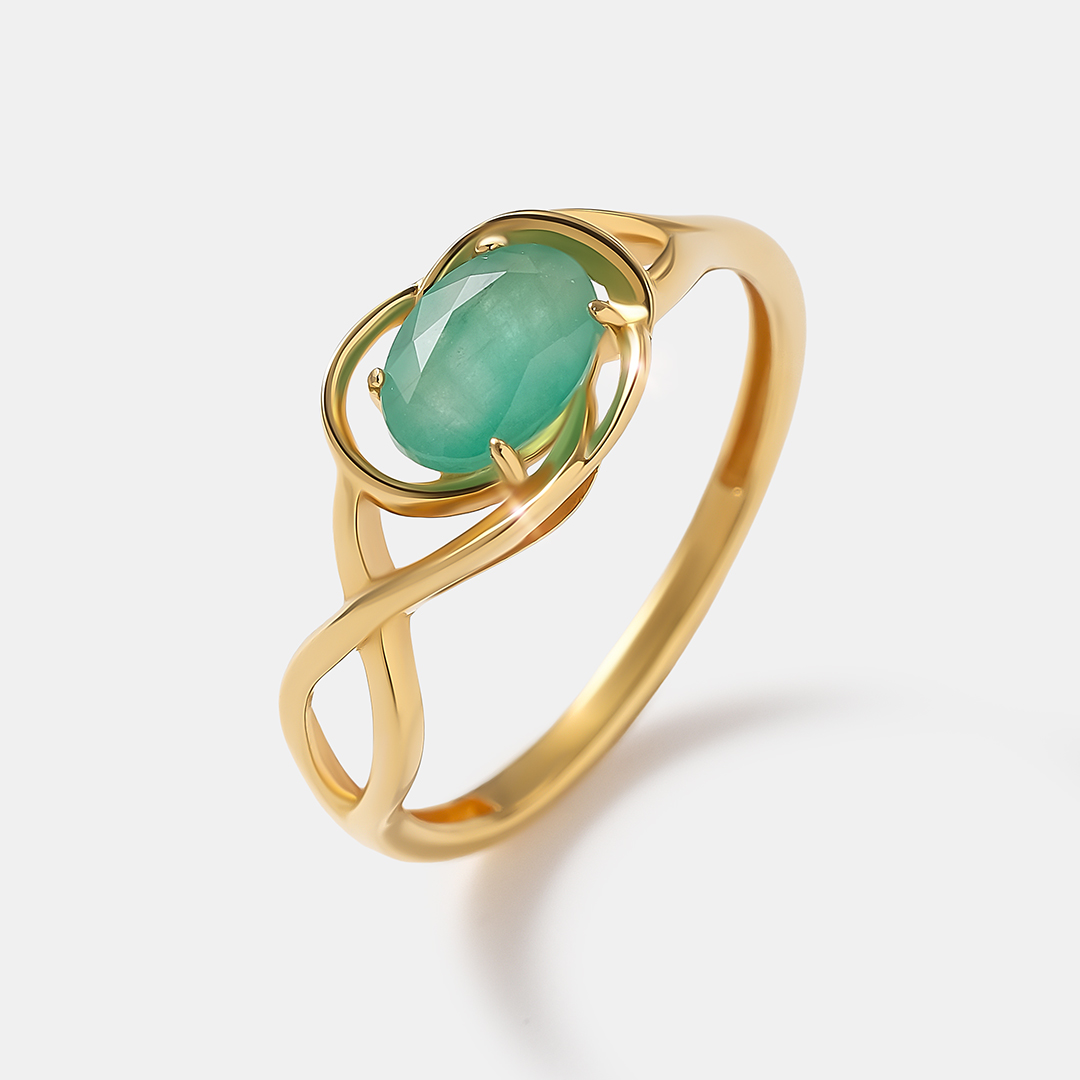 Серебряное кольцо с изумрудом