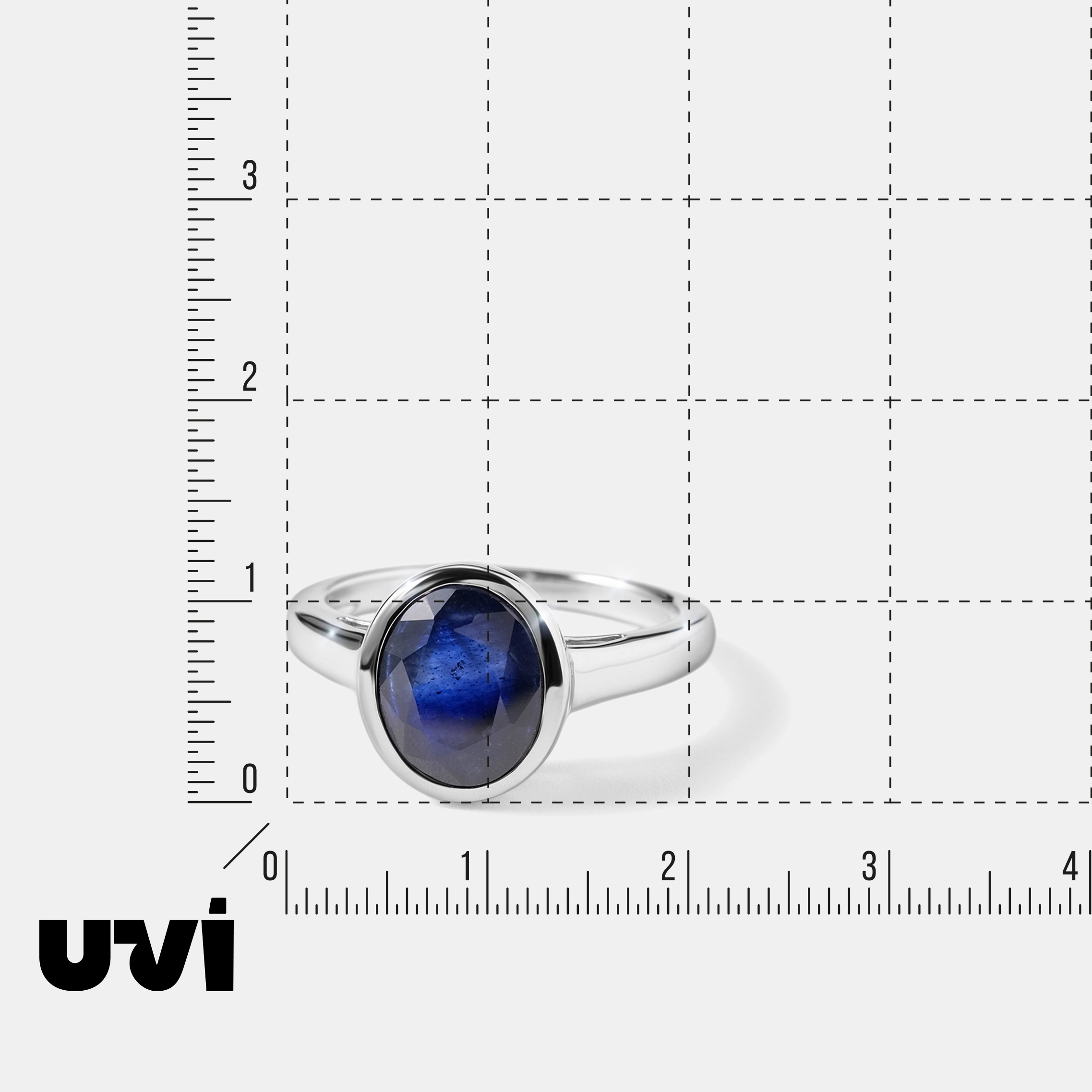 Серебряное кольцо с сапфиром