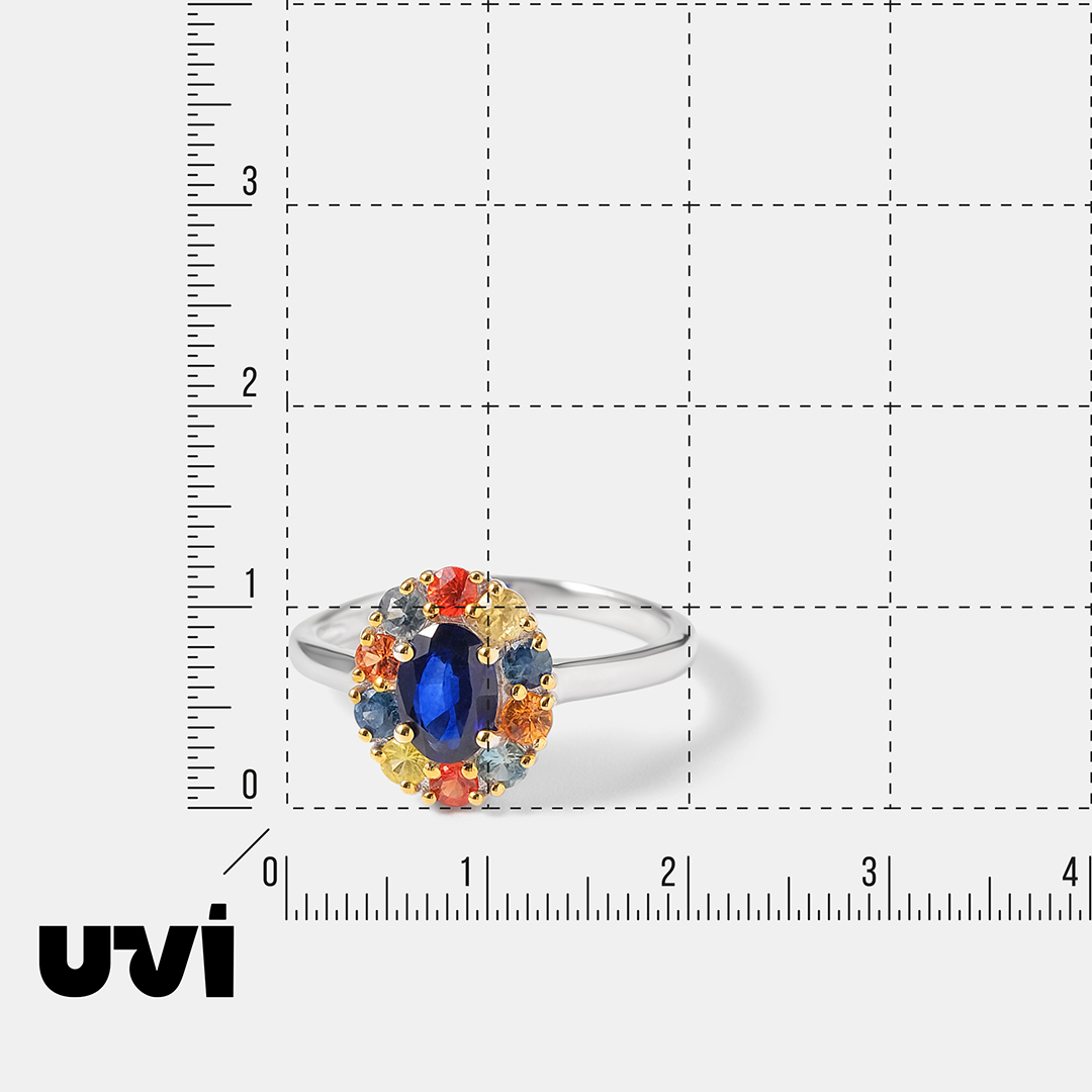 Серебряное кольцо с сапфиром