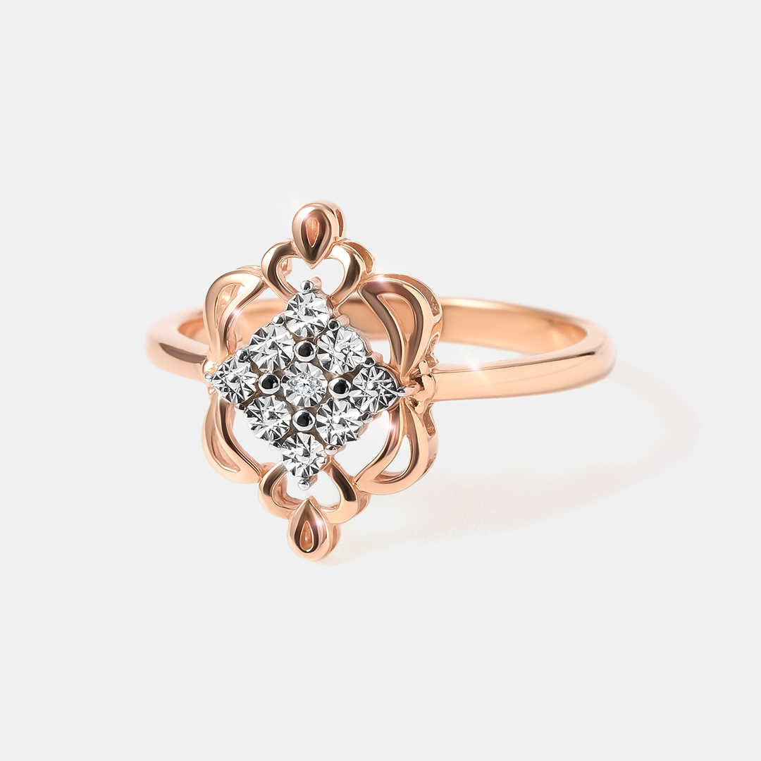 Серебряное кольцо с бриллиантом