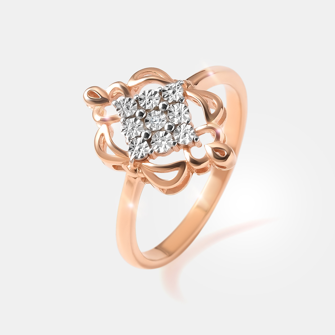 Серебряное кольцо с бриллиантом