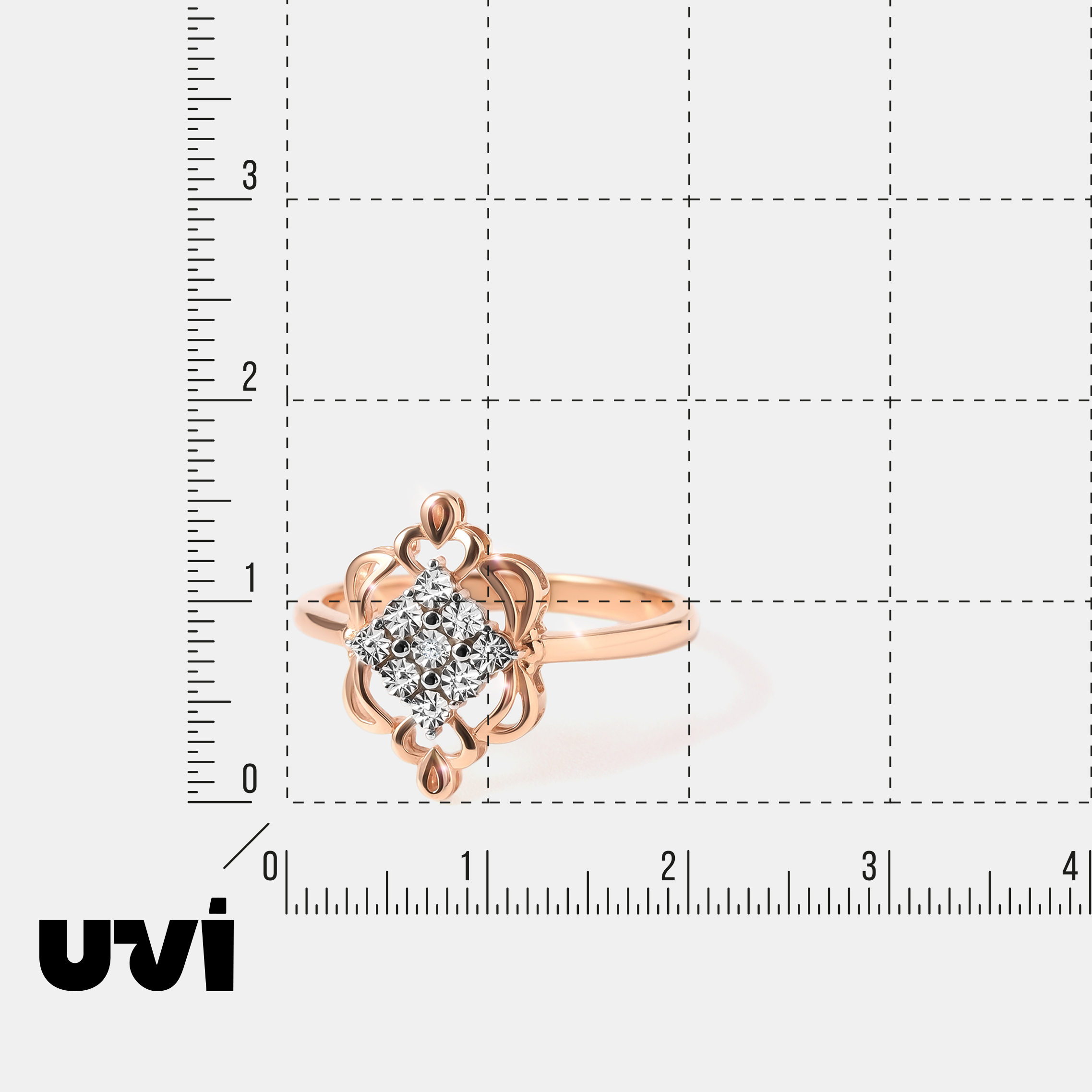 Серебряное кольцо с бриллиантом