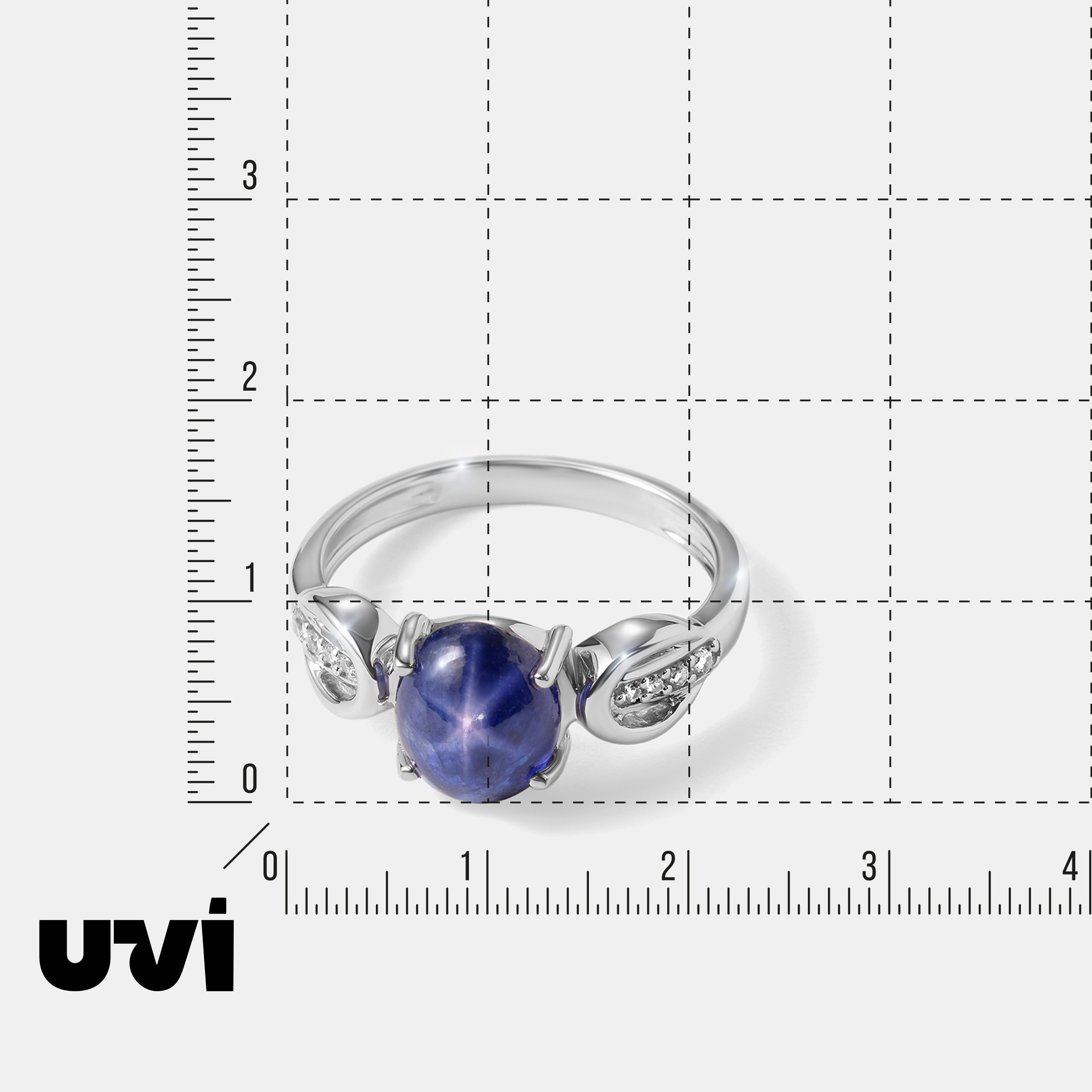 Серебряное кольцо с сапфиром