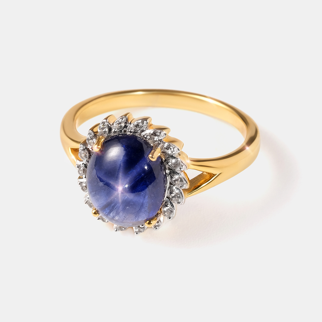 Серебряное кольцо с сапфиром