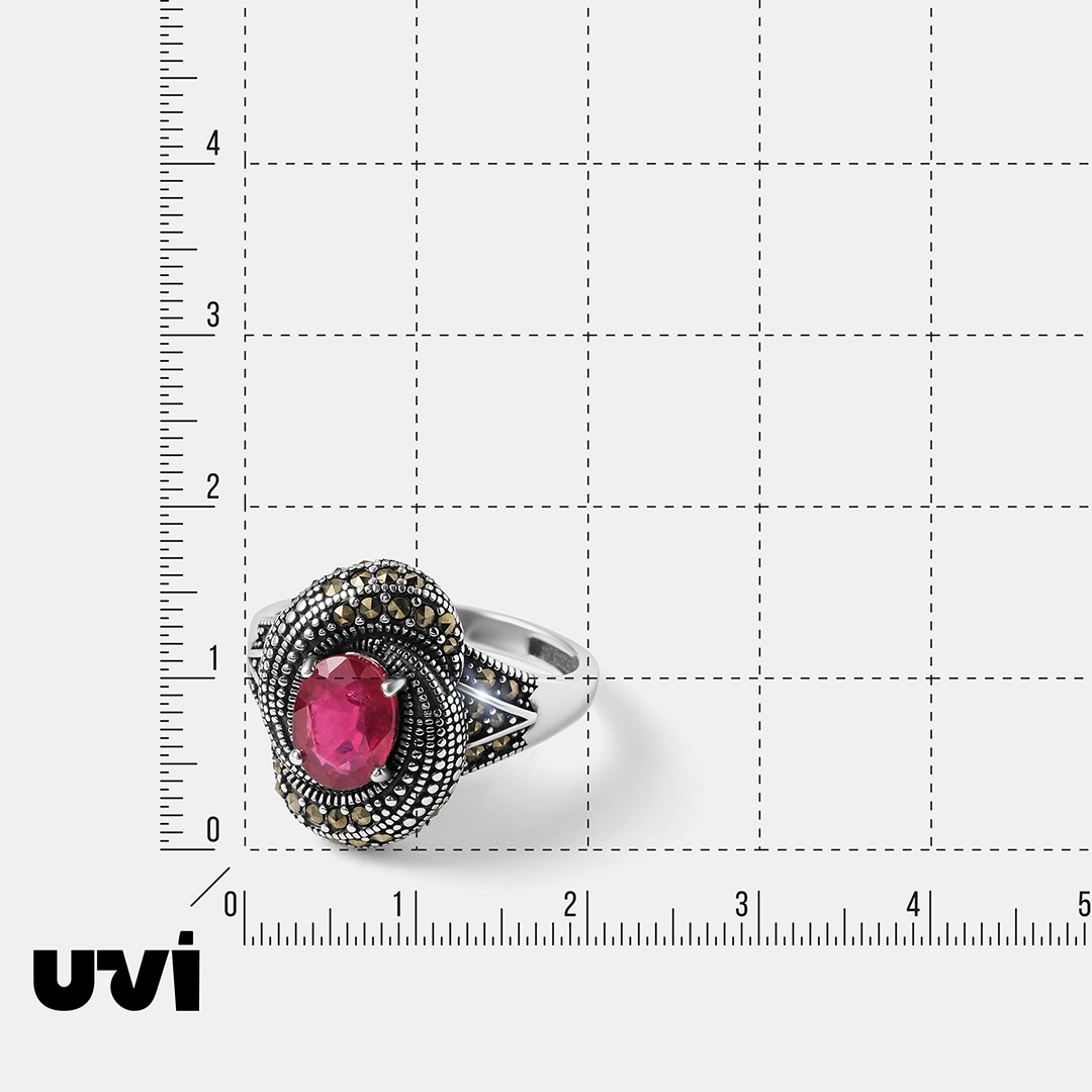 Серебряное кольцо с рубином