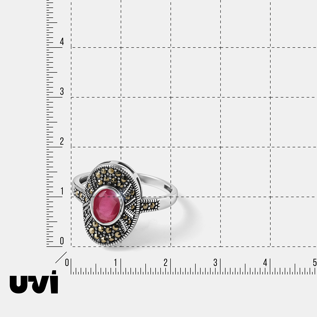 Серебряное кольцо с рубином
