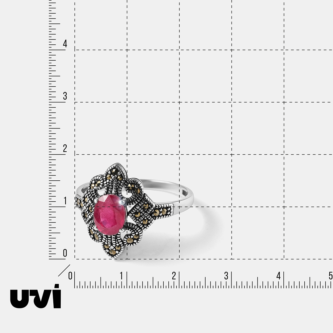 Серебряное кольцо с рубином