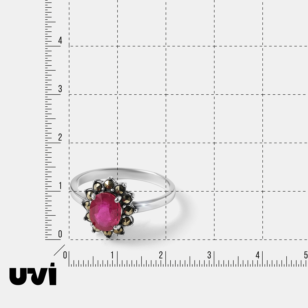 Серебряное кольцо с рубином