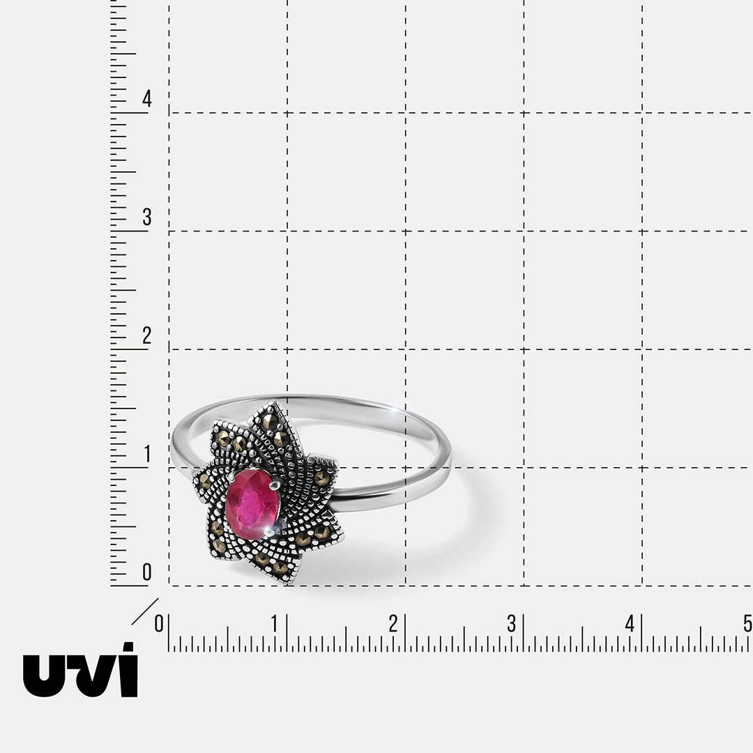 Серебряное кольцо с рубином