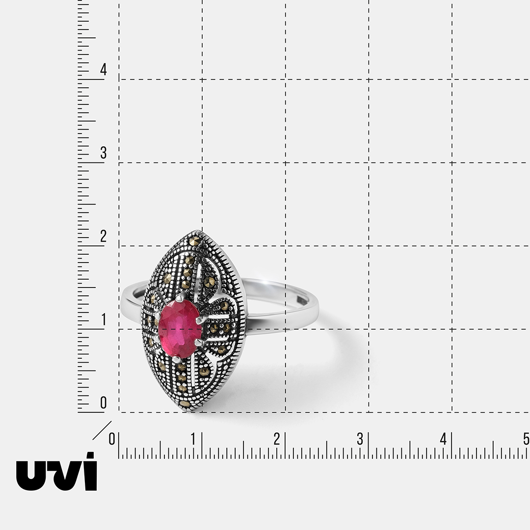 Серебряное кольцо с рубином