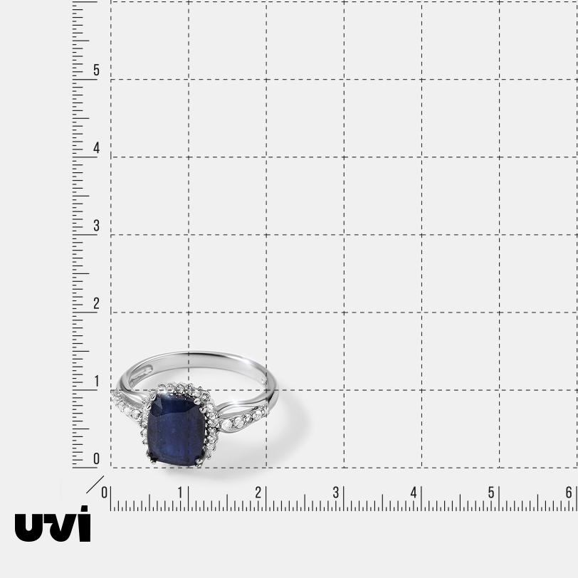 Серебряное кольцо с сапфиром