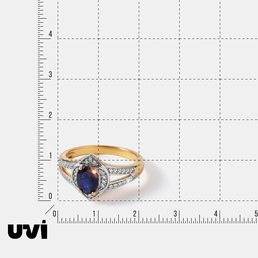 Серебряное кольцо с сапфиром
