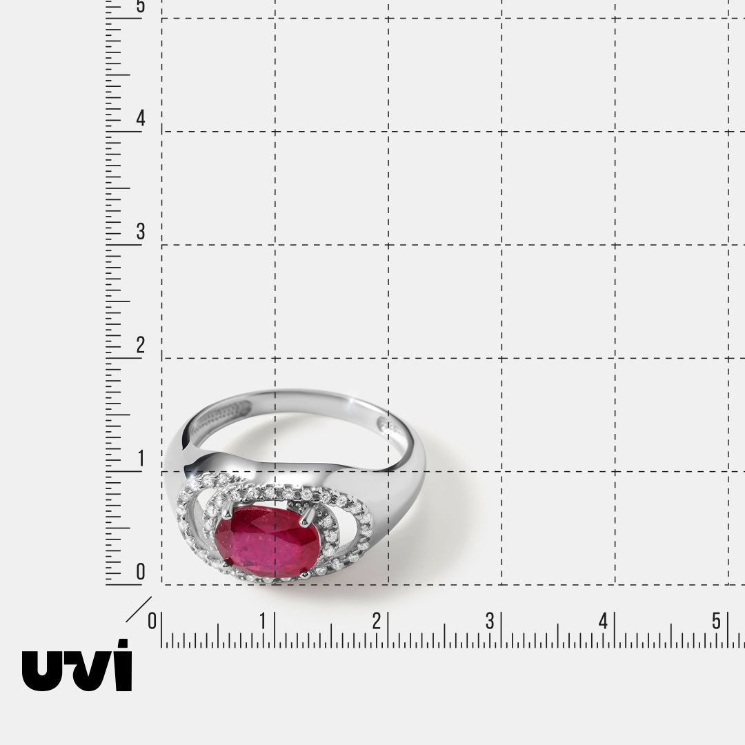 Серебряное кольцо с рубином