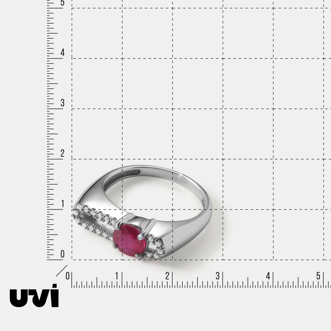 Серебряное кольцо с рубином