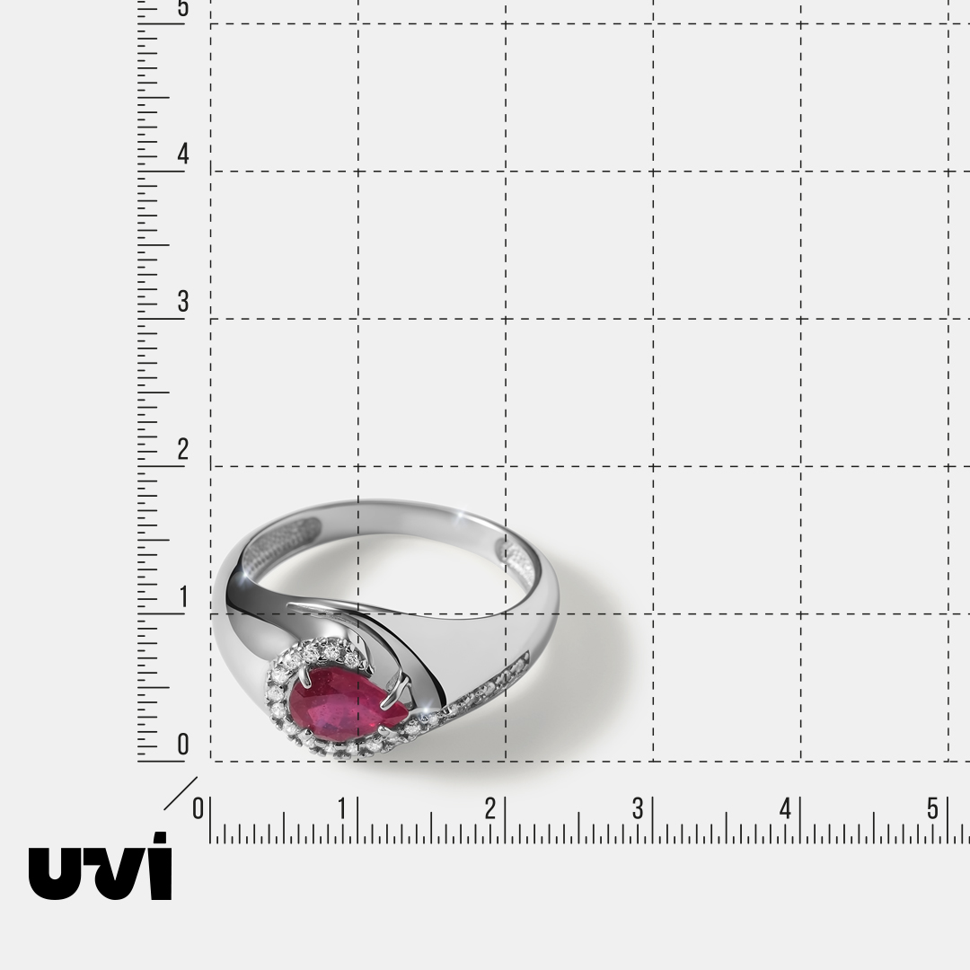 Серебряное кольцо с рубином